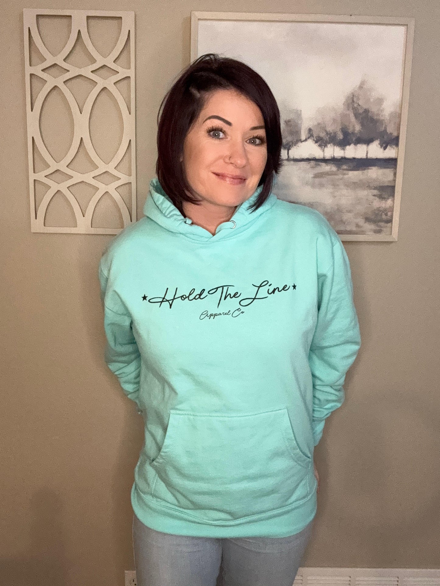 Hold The Line Mint Hoodie