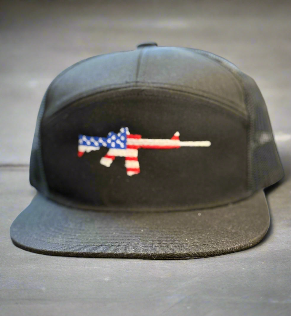 American Flag AR-15 Hat, Snap-Back